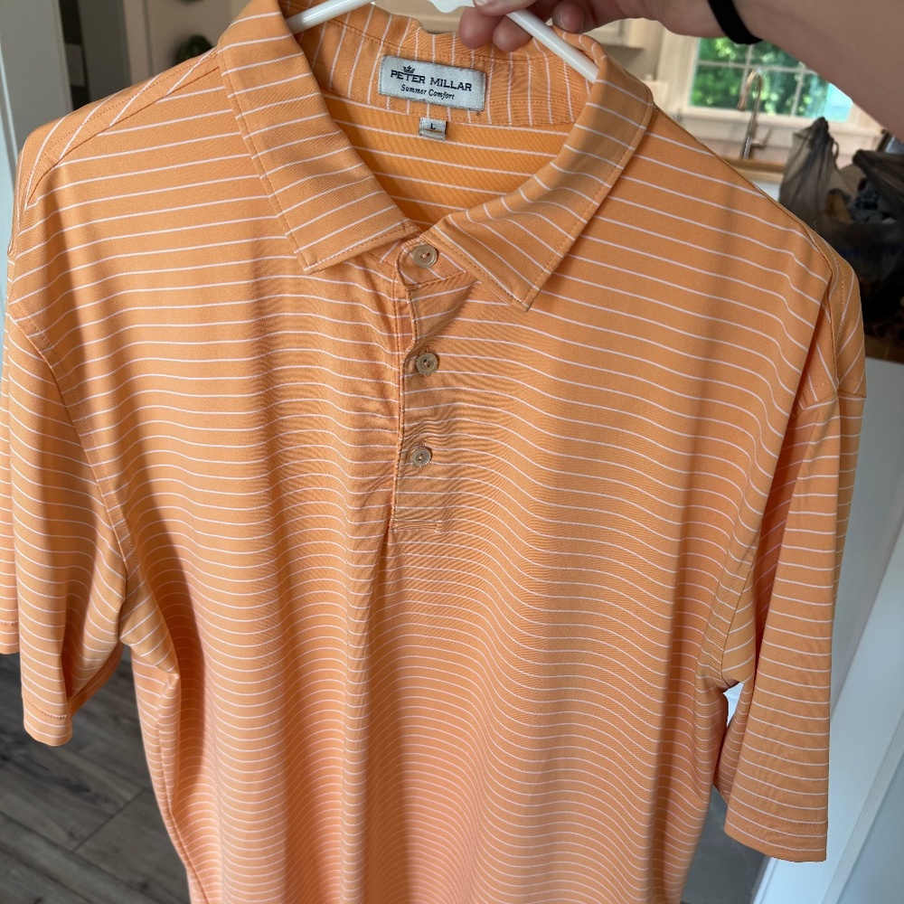 Orange Peter millar polo large